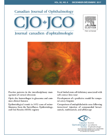 Canadian Journal of Ophthalmology Volume 52, Number 6, December 2017 image
