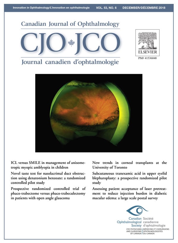 Canadian Journal of Ophthalmology December 2018 image